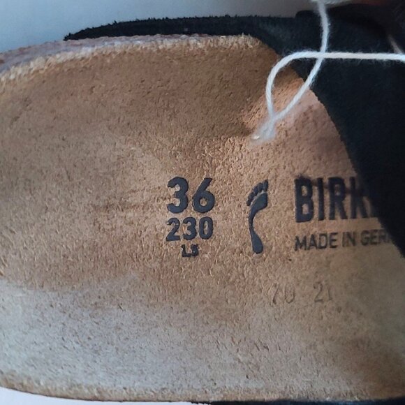 Birkenstock Uji Nubuck Suede Sandals Adjustable Sz US 5 EU 36 Black Womens NWOB - Picture 2 of 8